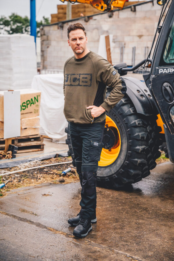 JCB TRADE CREW SWEATSHIRT OLIVE - Afbeelding 7