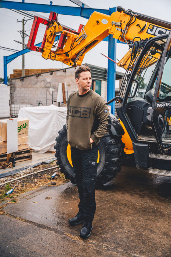 JCB TRADE CREW SWEATSHIRT OLIVE - Afbeelding 2