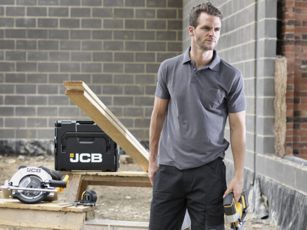 JCB ESSENTIAL GREY POLO SHIRT - Afbeelding 4
