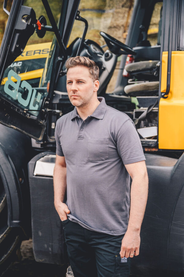 JCB ESSENTIAL GREY POLO SHIRT - Afbeelding 6
