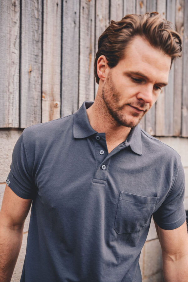 JCB ESSENTIAL GREY POLO SHIRT - Afbeelding 3