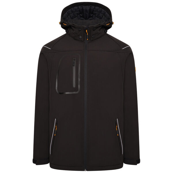 JCB TRADE HOODED SOFTSHELL