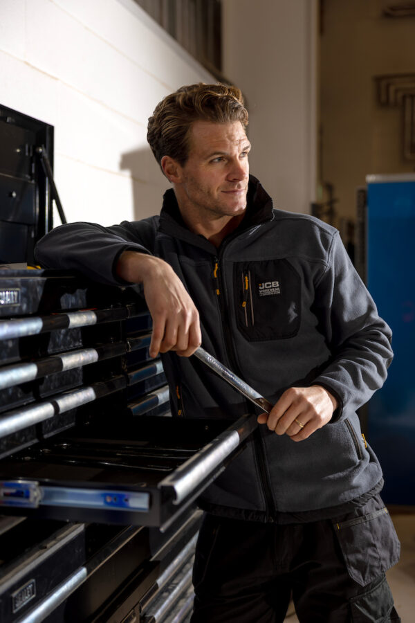 JCB TRADE FLEECE FULL ZIP STEEL BLUE - Afbeelding 2