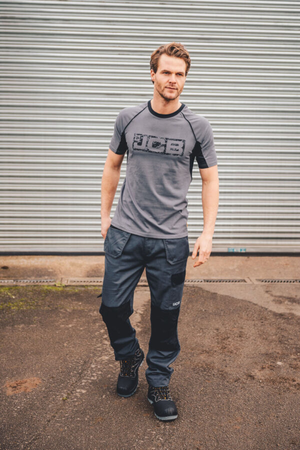 JCB TRADE GREY/BLACK T-SHIRT - Afbeelding 3
