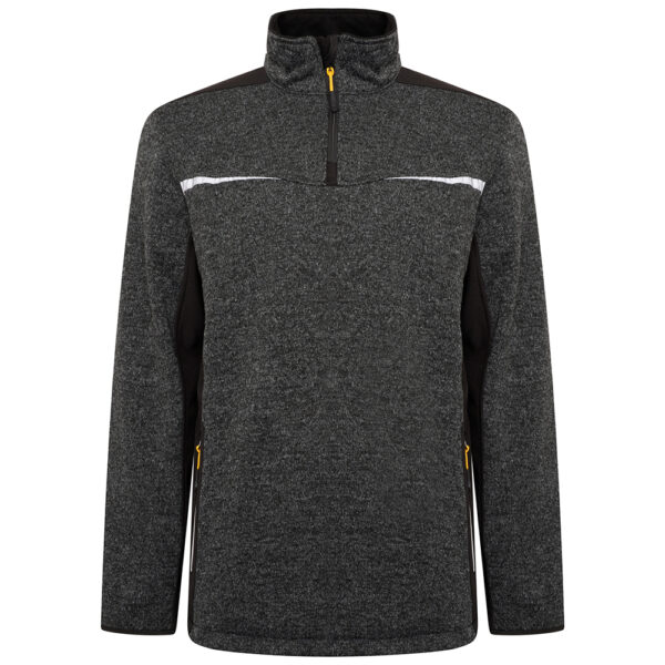 JCB TRADE ELMHURST II GREY QUARTER ZIP KNITTED JUMPER - Afbeelding 3