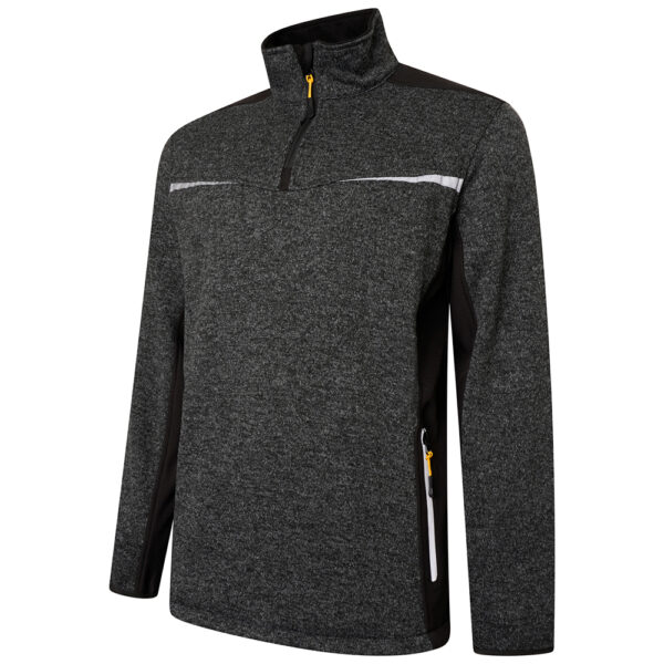JCB TRADE ELMHURST II GREY QUARTER ZIP KNITTED JUMPER - Afbeelding 4