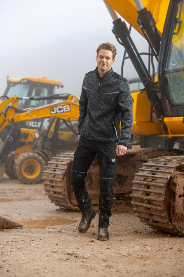 JCB TRADE ELMHURST II GREY QUARTER ZIP KNITTED JUMPER - Afbeelding 10