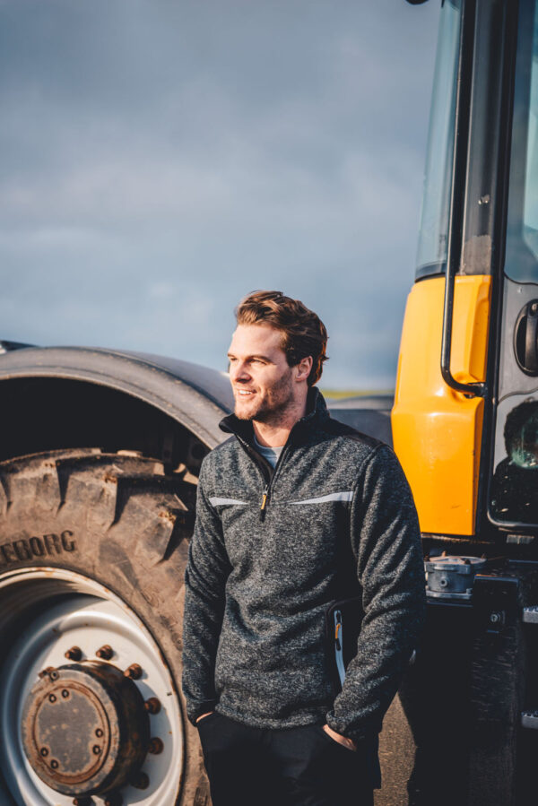 JCB TRADE ELMHURST II GREY QUARTER ZIP KNITTED JUMPER - Afbeelding 2