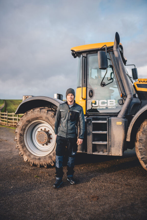JCB TRADE ESSINGTON II FULL ZIP GREY KNITTED JUMPER - Afbeelding 10