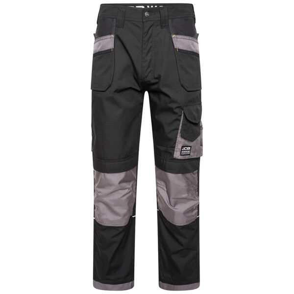 JCB TRADE PLUS BLACK/GREY RIP STOP BROEK