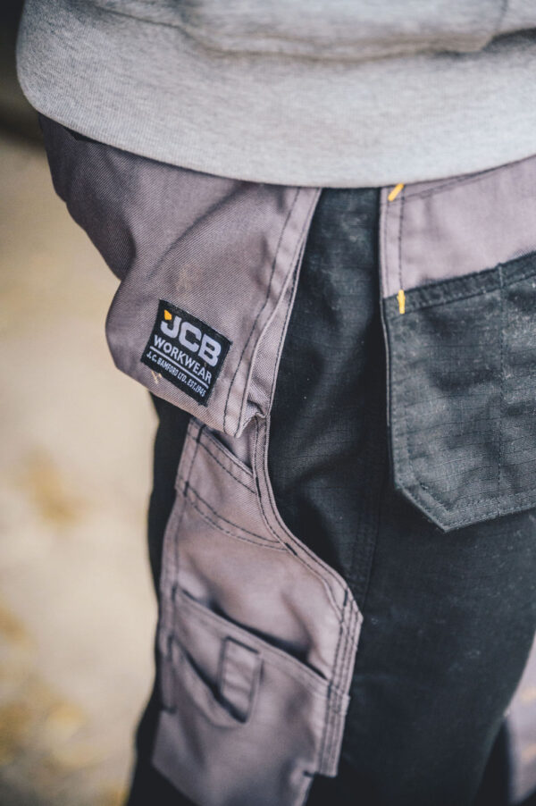 JCB TRADE PLUS BLACK/GREY RIP STOP BROEK - Afbeelding 7