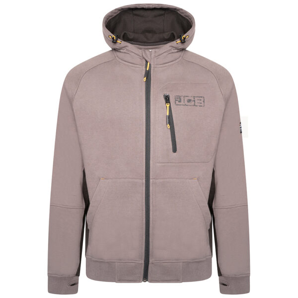 JCB TRADE ZIP THRU HOODIE GREY