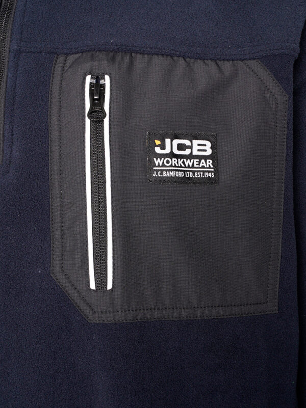 JCB TRADE HEAVYWEIGHT 1/4 ZIP NAVY TECH FLEECE - Afbeelding 7