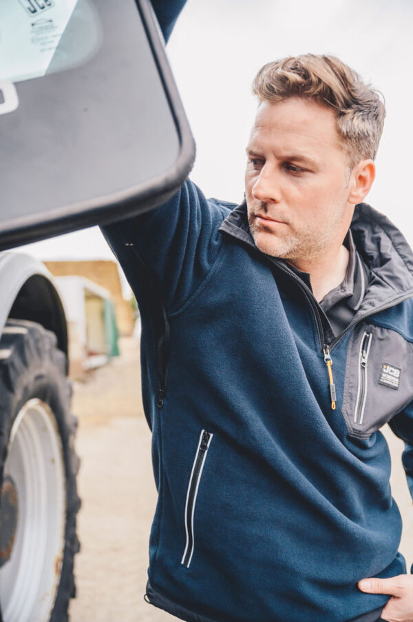 JCB TRADE HEAVYWEIGHT 1/4 ZIP NAVY TECH FLEECE - Afbeelding 2