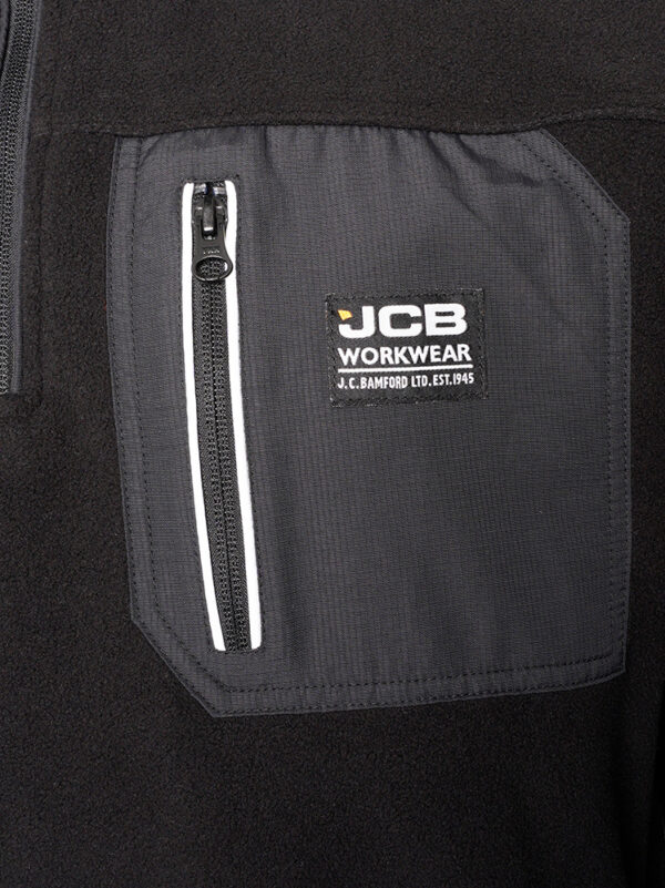 JCB TRADE HEAVYWEIGHT 1/4 ZIP BLACK TECH FLEECE - Afbeelding 5